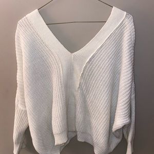 Lace Up Back Sweater